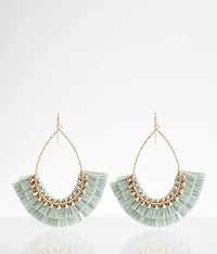 Raffia Fringe Drop Earring