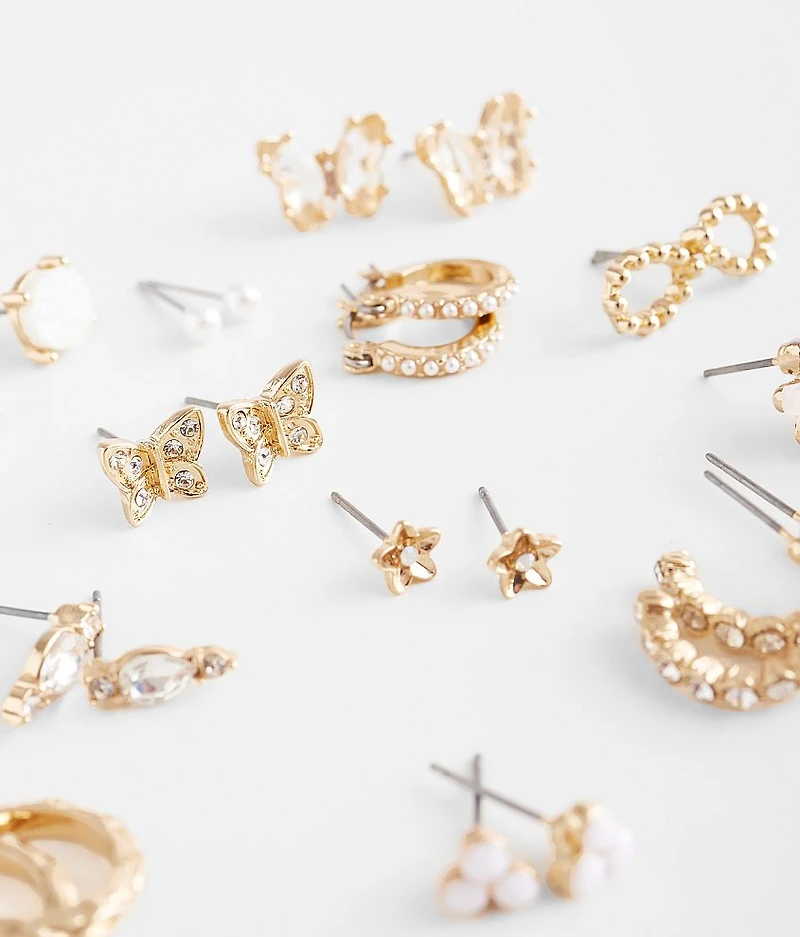 12 Pack Dainty Earring Set