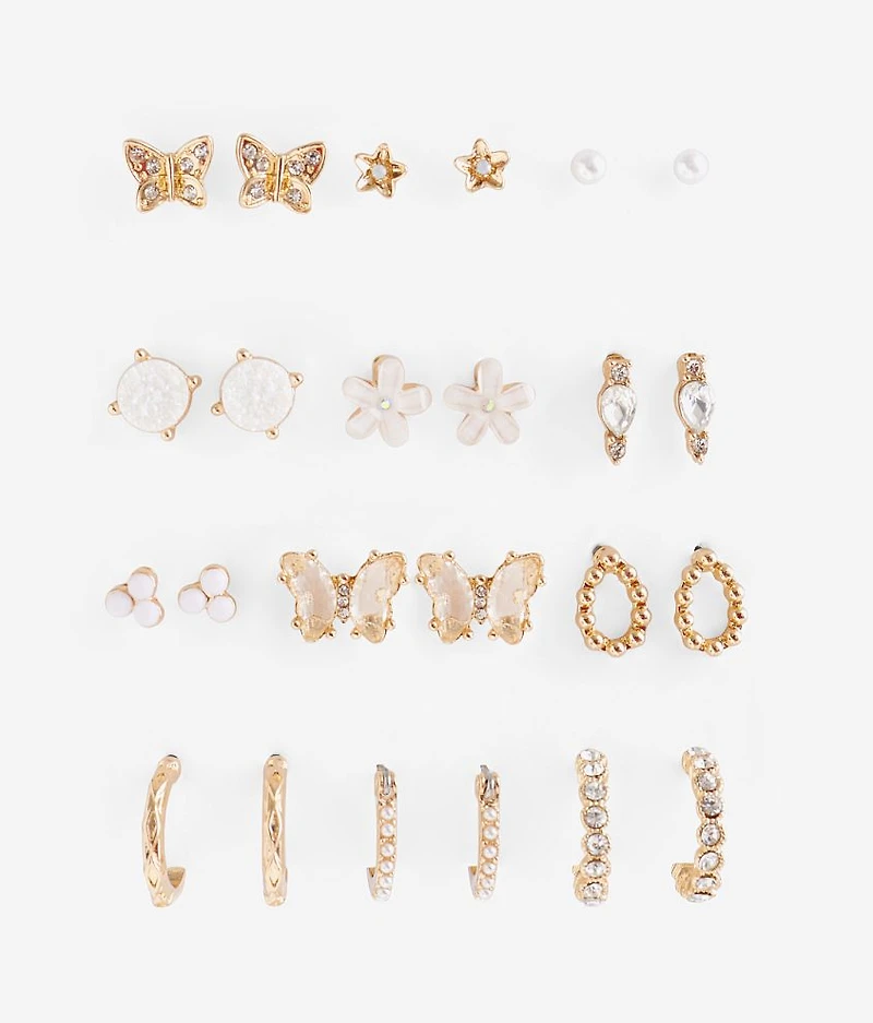 12 Pack Dainty Earring Set