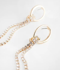 Rhinestone Fringe Earring