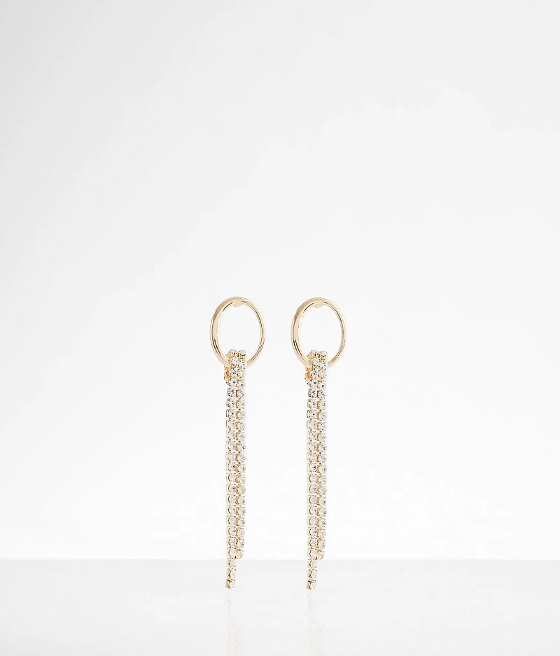 Rhinestone Fringe Earring