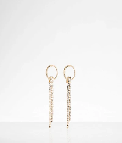 Rhinestone Fringe Earring
