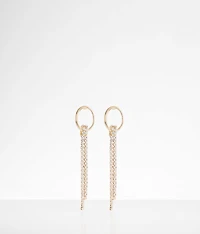 Rhinestone Fringe Earring