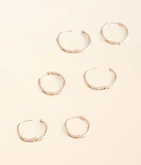 3 Pack Hoop Earring Set