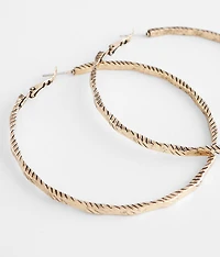 Textured Hoop Earring