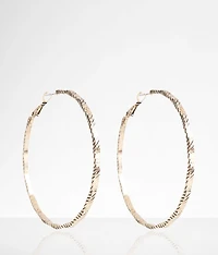 Textured Hoop Earring