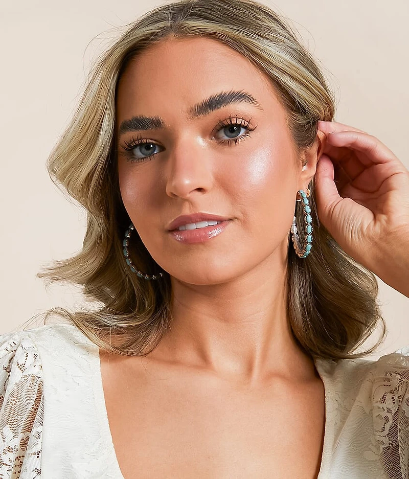 Turquoise Hoop Earring