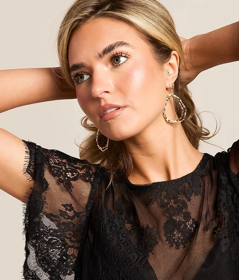 Double Teardrop Earring