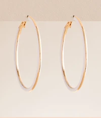 Enamel Hoop Earring