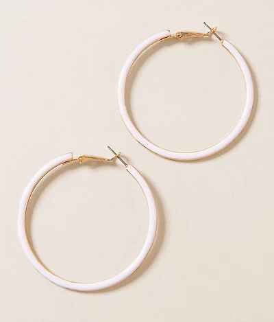 Enamel Hoop Earring