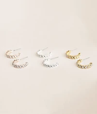 3 Pack Mini Hoop Earring
