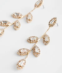Crystal Leaf Earring