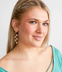 Crystal Leaf Earring