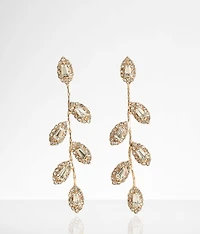 Crystal Leaf Earring