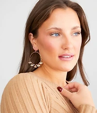 Beaded Cluster Drop Earring
