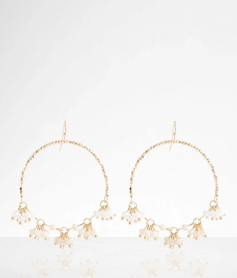 Beaded Cluster Drop Earring