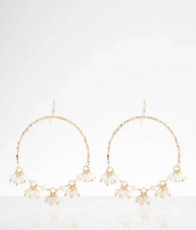 Beaded Cluster Drop Earring