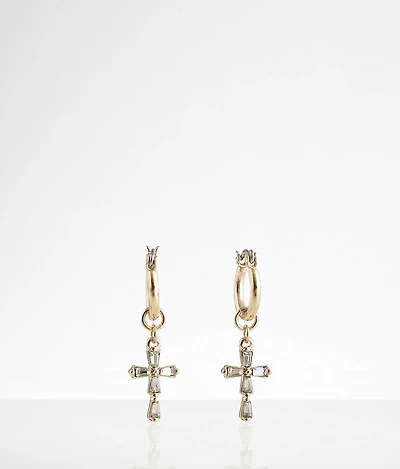 Rhinestone Cross Earring