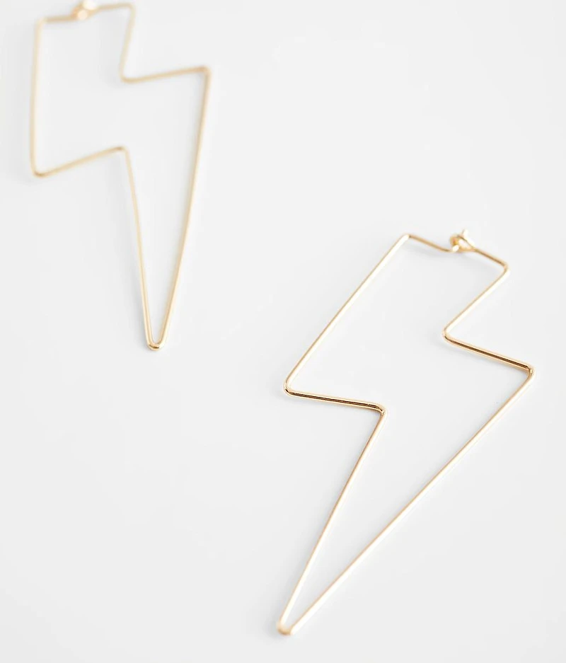 Lightning Bolt Outline Earring