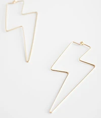 Lightning Bolt Outline Earring