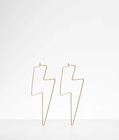 Lightning Bolt Outline Earring