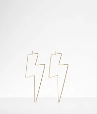 Lightning Bolt Outline Earring