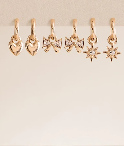 3 Pack Sweet Earring Set