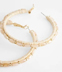Beaded Hoop Earring