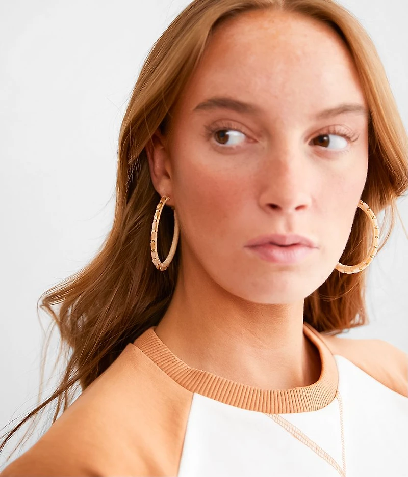 Beaded Hoop Earring
