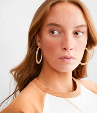 Beaded Hoop Earring
