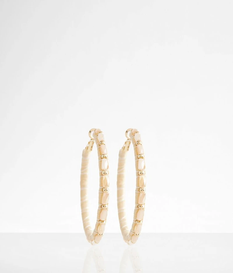 Beaded Hoop Earring