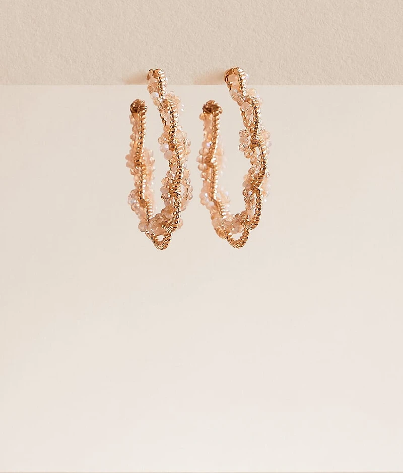 Beaded Hoop Earring
