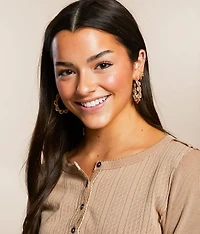 Beaded Hoop Earring