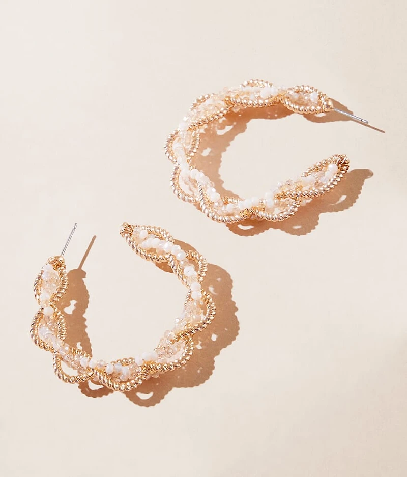 Beaded Hoop Earring