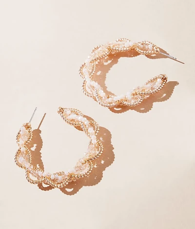 Beaded Hoop Earring