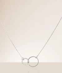 Dainty Double Circle Necklace