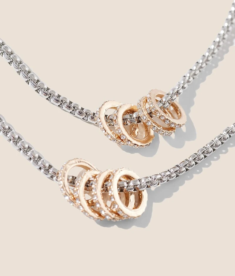 2 Pack Glitz Necklace Set