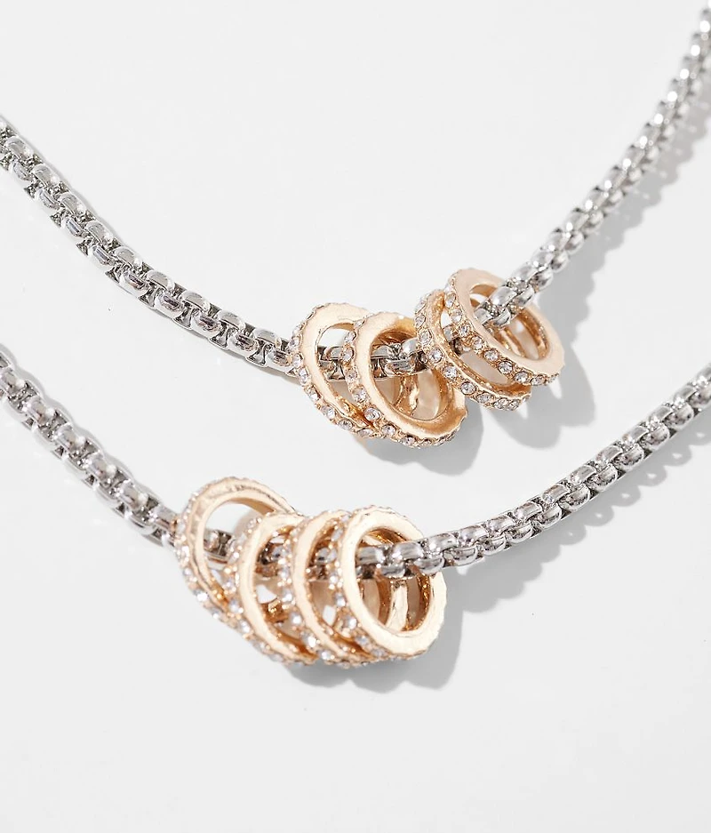 2 Pack Glitz Necklace Set