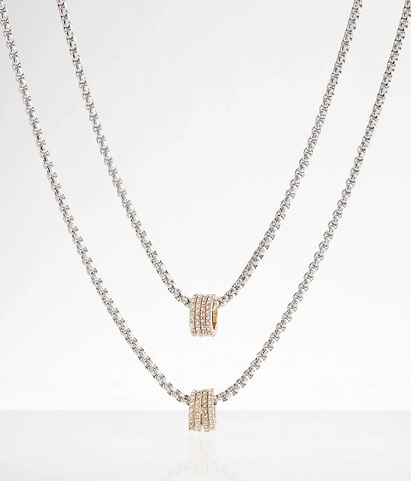 2 Pack Glitz Necklace Set