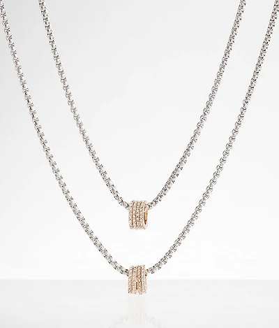 2 Pack Glitz Necklace Set