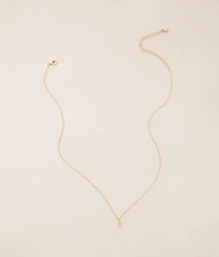 Dainty Glitz Cross Necklace
