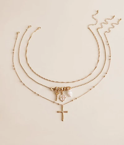 3 Pack Charm Necklace Set