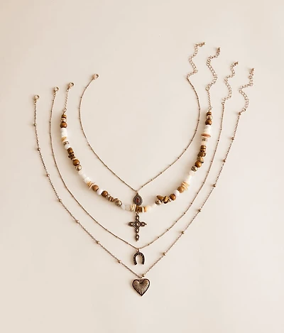 4 Pack Western Necklace Set