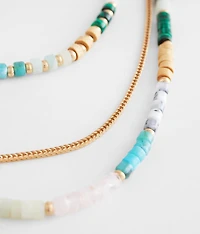 2 Pack Beaded Necklace Set
