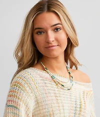 2 Pack Beaded Necklace Set