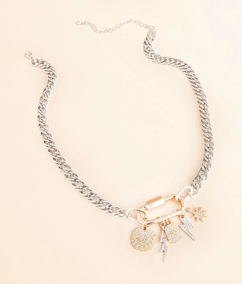 Glitz Charm Statement Necklace