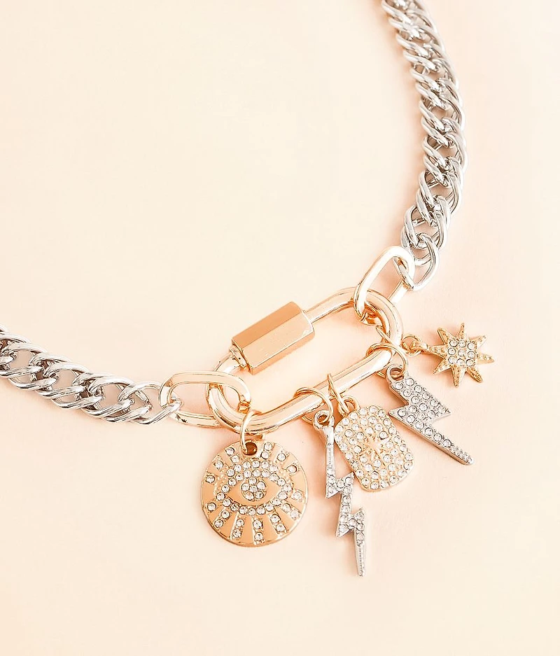 Glitz Charm Statement Necklace