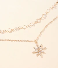 2 Pack Starburst Necklace Set