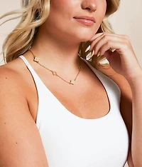 Faux Pearl Clover Necklace