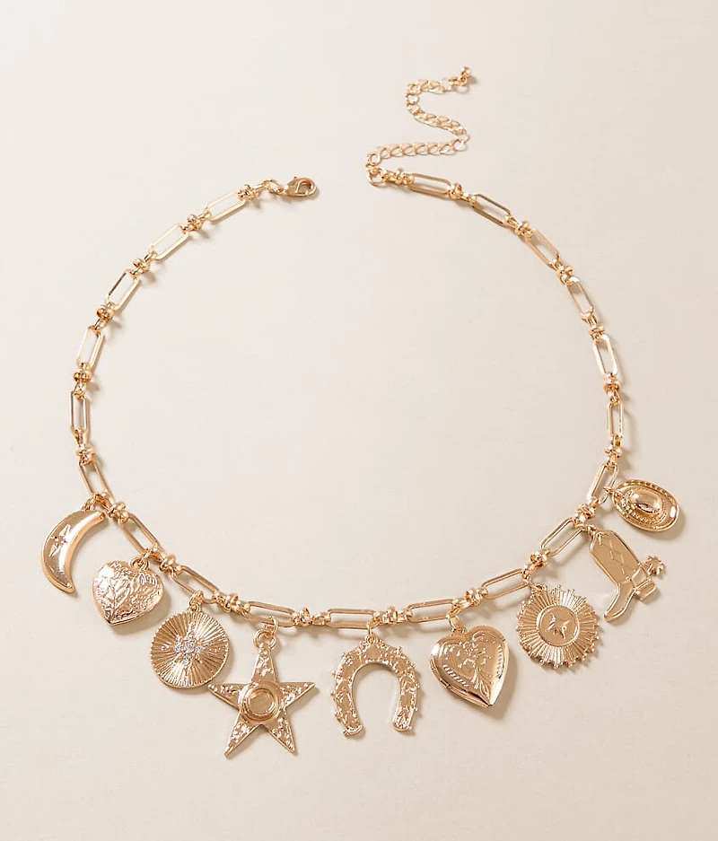 Western Glitz Charm Necklace